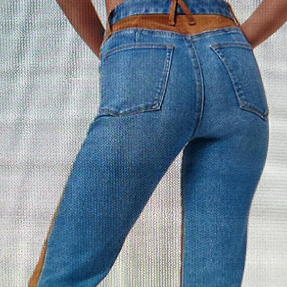 GOOD AMERICAN Good Icon Suede mixing indigo Size 10/30 - Picture 7 of 15